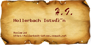 Hollerbach István névjegykártya