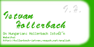 istvan hollerbach business card